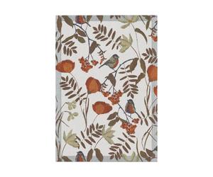 Ekelund Linneväveri Fåglabäck kitchen towel 35x50 cm Brown-orange