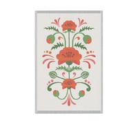 Ekelund Linneväveri Lindas vallmo kitchen towel 40x60 cm Orange-grey