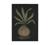 Ekelund Linneväveri Lök kitchen towel 48x70 cm Black-dark yellow