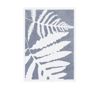 Ekelund Linneväveri Ormbunkar kitchen towel 50x70 cm Blue-white