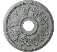Ekena 18 OD x 3 1/2" ID x 2 3/4" P Edinburgh Ceiling Medallion (Fits Canopies up to 5 1/8"), Polyurethane, Primed