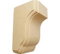 Ekena COR02X02X04CPAL 2 1/2-Inch Width x 2 3/4-Inch Depth x 4 1/2-Inch Height Capistrano Mission Corbel - Alder