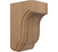Ekena COR02X02X04CPRW W x 2 3/4" D x 4 1/2" H Capistrano Mission Corbel, Rubberwood, Rubber Wood