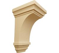 Ekena CORW03X03X06JEAL 3 1/2" W x 3 3/4" D x 6" H Mini Jefferson Wood Corbel, Alder