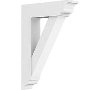 Ekena Millwork BKTP03X16X22TRA01 Standard Traditional Architectural Grade with Traditional Ends PVC Brackets, 3"W x 16"D x 22"H