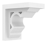 Ekena Millwork BKTP07X10X10SHE Standard Sheridan Architectural Grade PVC Brackets, 6 1/2"W x 10"D x 10"H