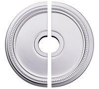 Ekena Millwork CM18DI2 18" OD x 3 5/8" ID x 1 1/8" P Diane Ceiling Medallion, Two Piece (Fits Canopies up to 5 3/8"), White