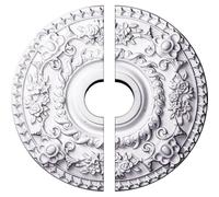 Ekena Millwork CM18RO2 Rose Ceiling Medallion, Factory Primed, 18" OD x 3 1/2" ID x 1 1/2" P (Fits Canopies up to 7 1/4")