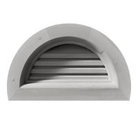 Ekena Millwork GVWHR12X0600SFPWR Primed, Functional and Smooth Western Red Cedar 12" Width x 06" Height Half Round Gable Vent with Brick Mould Face Frame