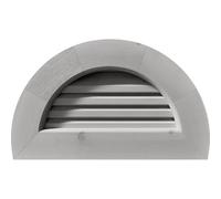 Ekena Millwork GVWHR12X0601SFPWR Primed, Functional and Smooth Western Red Cedar 12" Width x 06" Height Half Round Gable Vent with 1" x 4" Flat Trim Frame