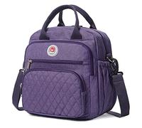 EKERHO Insulated Lunch Bag Rucksack for Women/Men, 3 carrying way Lunch Tote, Large Waterproof Cooler Box with Side pockets for Adults, Work, Beach, Picnic, Purple