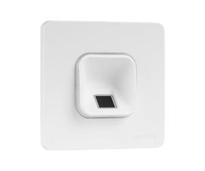EKEY 203701 xLine fingerprint scanner set white with plastic frame white, control unit, Biometric access solution for flush-mounting installation, 0,4 W, 12-24 V, White fingerprint scanner