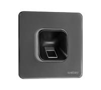 EKEY 203704 xLine fingerprint scanner set black with glass frame black, control unit, Biometric access solution for flush-mounting installation, 0,4 W, 12-24 V, Black fingerprint scanner