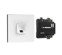 ekey sLine Fingerprint Set in White for Gira 106 Traffic White