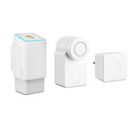 EKEY UNO 200296 Fingerprint scanner with rechargeable battery incl. Nuki Combo 3.0 (Smart Lock + Bridge) white, Battery-operated retrofitting set for all standard doors, white