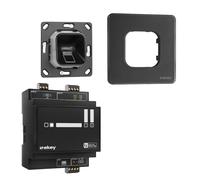 ekey xLine FP Set for Flush-Mount, Glass Frame in Black