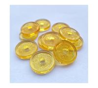 EKFBQBGW 10pcs/lot Feng Shui Crystal Coin Money Lucky Fortune Wealth Golden Chinese Coin Home Office Decoration Tabletop Ornaments Gifts Home Collections