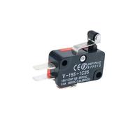 EKFBQBGW 10PCS V-155-1C25 15A The switch, Push Button SPDT Momentary Snap Action Limit switch, travel switch