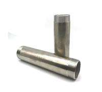 EKFBQBGW 1PC 304 Stainless Steel DN32 1-1/4" BSP Male Thread Extension Tube Pipe Fitting Water Pipe 100MM