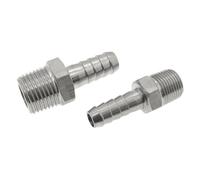EKFBQBGW 1pc 4mm 6mm 8mm 10mm 12mm 14mm 16mm Hose 1/8" 1/4" 3/8" 1/2" BSP NPT Male Thread 304 Stainless Steel High Pressure Pipe Fitting EKFBQBGW(BSP1I2 to 19mm)
