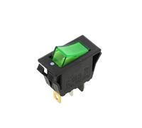EKFBQBGW 1pc V Shape Rocker Switch 20A 125VAC 28 * 14MM ON/OFF SPST 3 Pin 12V Green LED 2 Position 15A 250VAC Latching