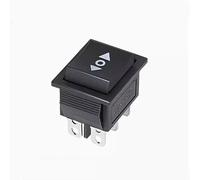 EKFBQBGW 1PCS KCD4 25x31mm Black Rocker Switch 6Pin Double Reset Switch 16A 250V 25A 125V Automatic Reset Switch