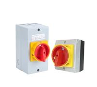 EKFBQBGW 1pcs YMD11-C Series Box Isolator Switch 25A 32A 3/4P Rotary Changeover Cam Selector Enclosure(Closed,32A_3P 6TERMIANLS)