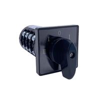 EKFBQBGW 5P Five Positions HZ5B-20/4 Changeover Rotary Cam Switch 20A 4 Poles 16 Terminals Silver EKFBQBGW