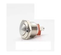 EKFBQBGW 5pcs 22mm 1NC Momentary Reset Metal Push Button Switch IP65 Dome Head Screw Foot Doorbell EKFBQBGW