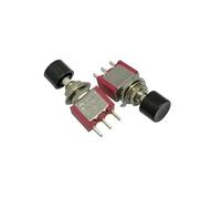EKFBQBGW 5Pcs DS-612 3Pin C-NO-NC 6mm Momentary Self-reset black Push Button Switch ON-(ON) 5A/120V Toggle Switches