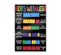 EKFBQBGW "Beats With Music Wall Art - Encouraging Poster for Music Educators, Choir & Band Teachers, School Counselor Office Decor Unframed,16x24inch(40x60cm)
