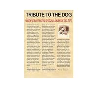 EKFBQBGW Classic Ode to a Dog Speech Poster - Touching Quotes about Man's Best Friend & Unconditional Love - Gift for Dog Lovers, Home Office Decor(Framed,12x18inch(30x45cm))