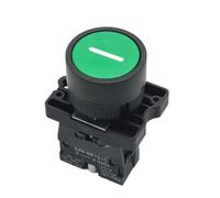 EKFBQBGW Emergency Stop Switch 22mm Start Stop Button with The Arrow Symbol XB2 Flat Touch Switch Button Momentary Button Switch Red/Green Push Buttons(Green one) EKFBQBGW