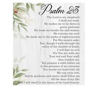 EKFBQBGW Faith-Based Bedroom Decor - Psalm 23 Inspirational Quote Print, Biblical Wall Art for Christians, Relaxing Scripture Art Unframed,08x12inch(20x30cm)
