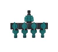 EKFBQBGW Hose Fittings Hose Adapters Drip Irrigation 4-Way Garden Tap Water Diverter Water Pipe 4-Way Diverter Irrigation Valve Quick Connector Female 1/2" 3/4" 1" (Color : E)