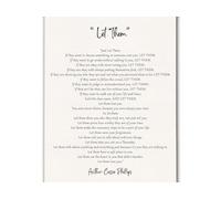 EKFBQBGW "Let Them Poem Canvas Print - Inspirational Wall Art About Letting Go, Serene Quote for Bedroom, Meditation Space or Counseling Office Decor Framed,08x12inch(20x30cm)