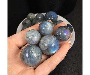 EKFBQBGW Natural Grey Moonstone Polished Ball 20-30mm Labradorite Small Round Sphere Gemstone Home Decor Home Collections (Size : 2.5cm)