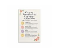 EKFBQBGW Nursing Journey Companion Poster - Helpful Breastfeeding Basics & Advice, Uplifting Wall Art Canvas for Modern Nursery Framed,08x12inch(20x30cm)