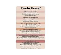 EKFBQBGW Office and Home Decor The Optimist Creed Promise Yourself Inspirational Quote Poster Affirmation Wall-Art for Living Room Bedroom Framed,12x18inch(30x45cm)