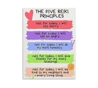 EKFBQBGW Philosophy Just For Today Poster with Five Life Principles for Inspiration and Reflection Canvas Wall-Art Print Unframed,08x12inch(20x30cm)