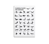 EKFBQBGW Pilates Instructor Gift, Anatomical Poses Poster, Exercise Reference Guide for Teaching, Studio, Personal Practice Unframed,16x24inch(40x60cm)