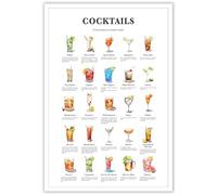 EKFBQBGW Playful Food-Themed Wall Art - Featuring an Adorable Chef and the Quote 'Would Eat Here Again' with Heart Accents. Large Poster Perfect for Trendy Kitchen, Dorm(Framed,08x12inch(20x30cm))