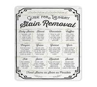 EKFBQBGW Practical Homemaker Metal Sign Lipstick Foundation Deodorant Stain Tin Plaque Faded Typography For Cottage Laundry Closet 8 X 12 inch