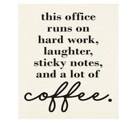 EKFBQBGW Set of 3 Funny Office Posters - Teamwork Quotes, Coffee Humor & Work Motivation, Break Room Wall Art Decor Bundle for Workplace Unframed,16x24inch(40x60cm)