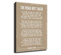 EKFBQBGW The Road Not Taken Poem by Robert Frost Art Print Wall Decor for Study Unframed,16x24inch(40x60cm)