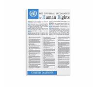 EKFBQBGW The UDHR Poster United Nations Human Rights Declaration Document for Education and Advocacy Display Framed,08x12inch(20x30cm)