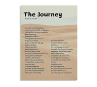 EKFBQBGW Uncharted Verse The Journey Canvas Art Print for Modern Explorer Bedroom Reading Loft and Gallery Wall Framed,12x18inch(30x45cm)