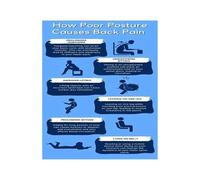 EKFBQBGW Workplace Wellness Educational Poster Promoting Office Ergonomics and Healthy Habits Framed,16X24inch(40X60cm)
