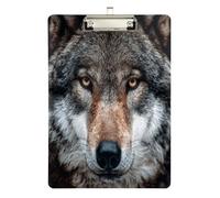 EKG clipboard Funny Animal Head Wolf Plastic for Volleyball Baseball Coaches Size 9 x 12.5 Tabla para escribir