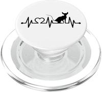 EKG Heartbeat Pulse Heart Sphynx for Sphinx Cat Owners PopSockets PopGrip for MagSafe